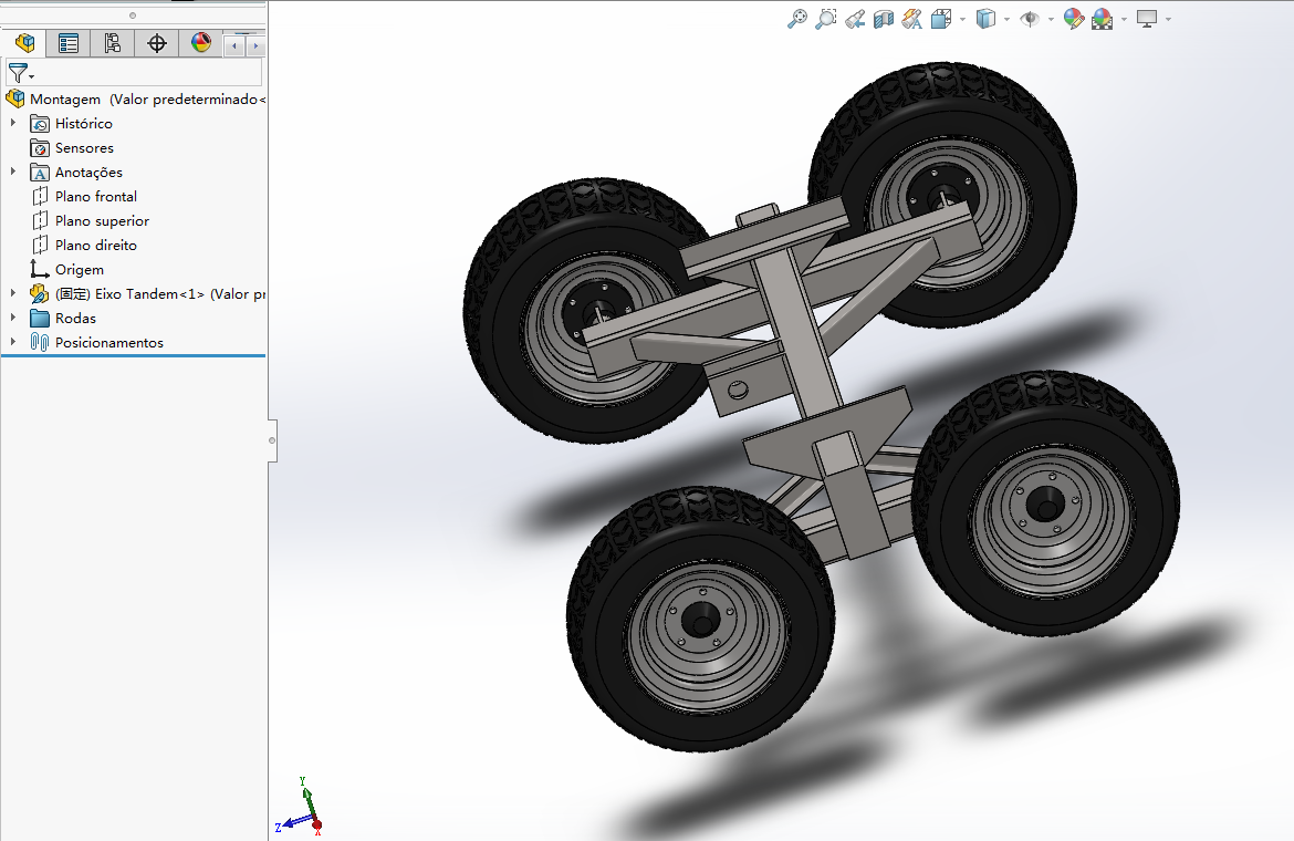 平衡双联车轴3D数模图纸 Solidworks设计