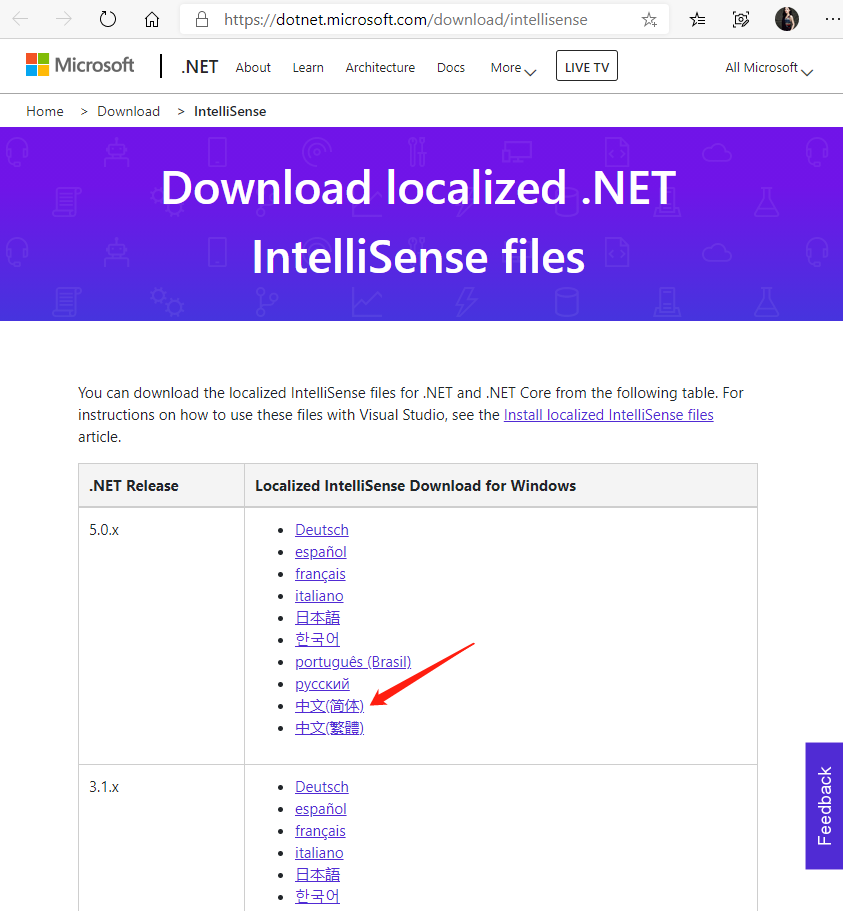 .NET 5 智能提示汉化包