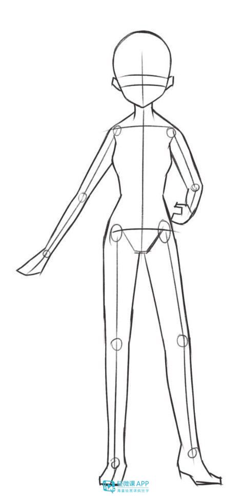 古风人物站姿怎么画对这样画
