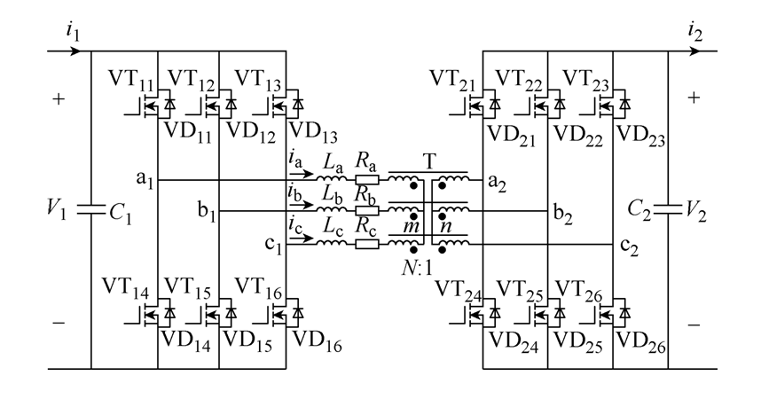 三相雙有源橋式直流變換器建模與控制方法