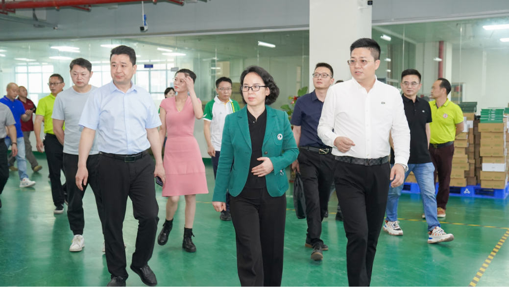 赞！足行健智能按摩鞋，迎来邵阳副市长携招商考察团的参观指导