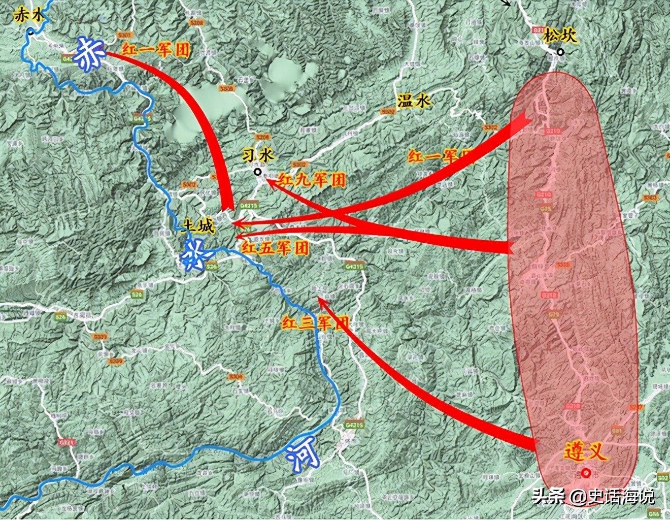 地图解析长征：四渡赤水有多伟大？令敌人为我而动，我自跳出重围