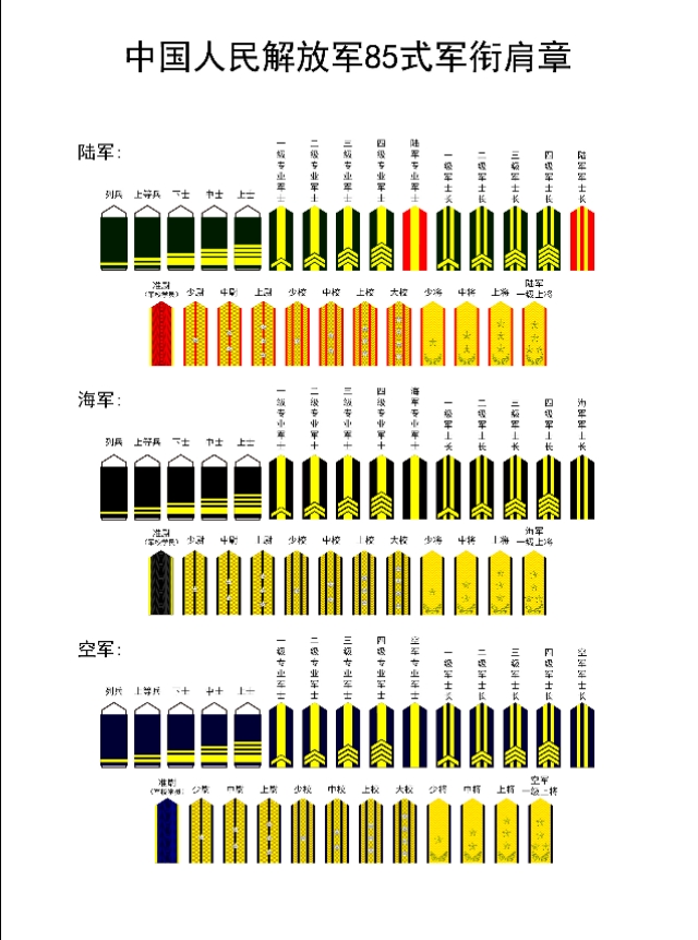 解放军军衔发展史一起共渡那段岁月