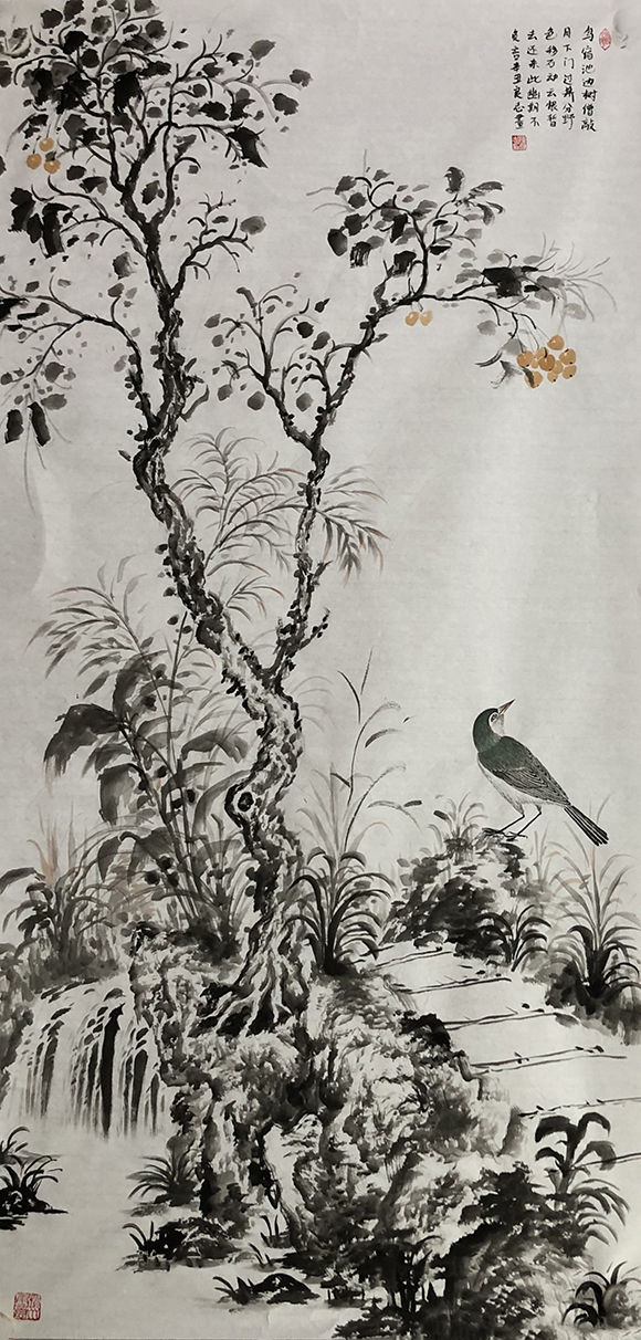 画家陆良志 神清意远 诗画相映成趣