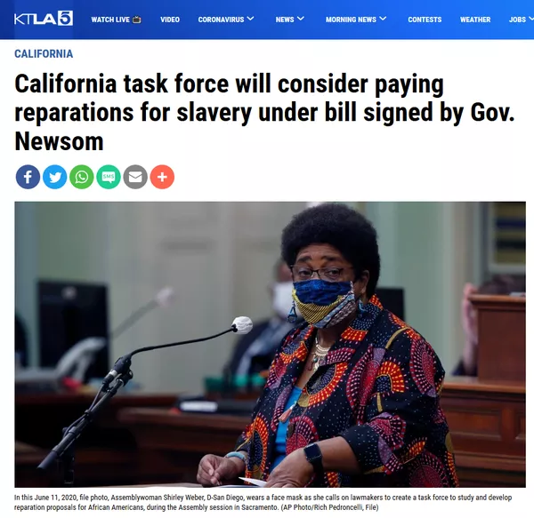 美国加州通过黑人巨额赔款法案！我认为也应该尽快给华人赔款