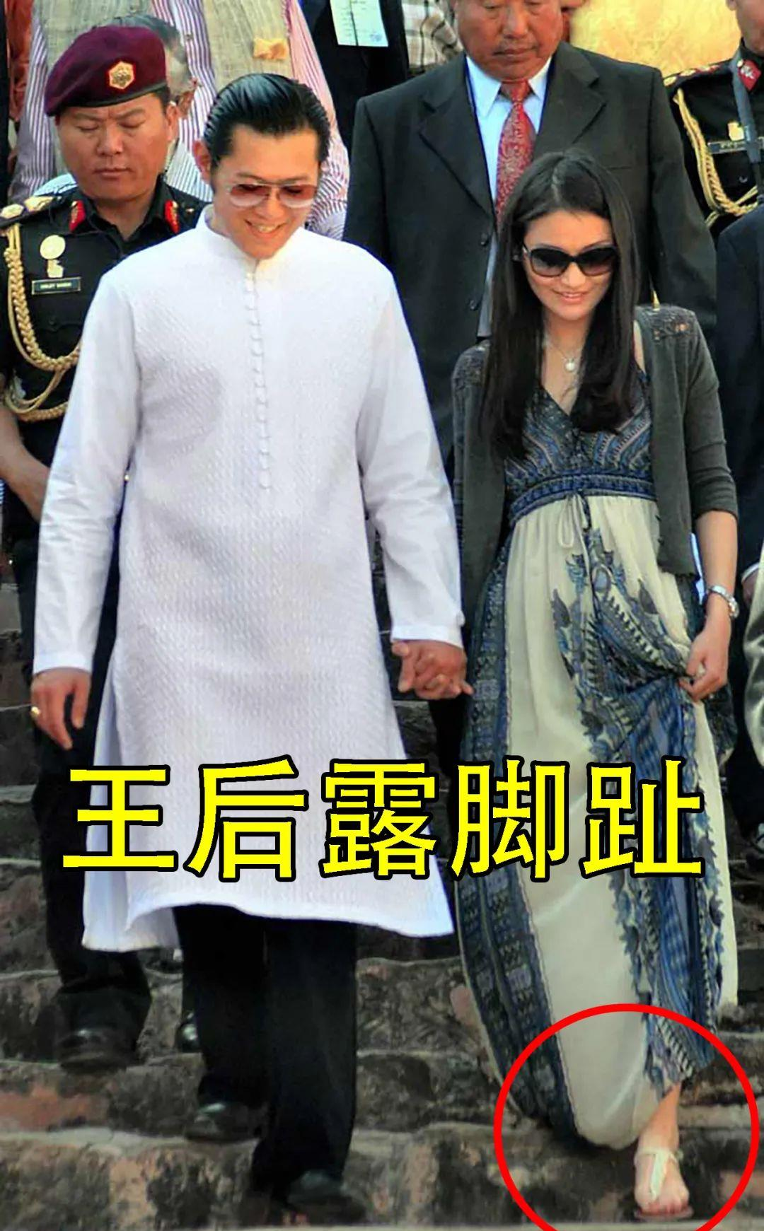 不丹30岁王后多爱美？出访印度穿露脚趾凉鞋，怀二胎穿绣花高跟鞋