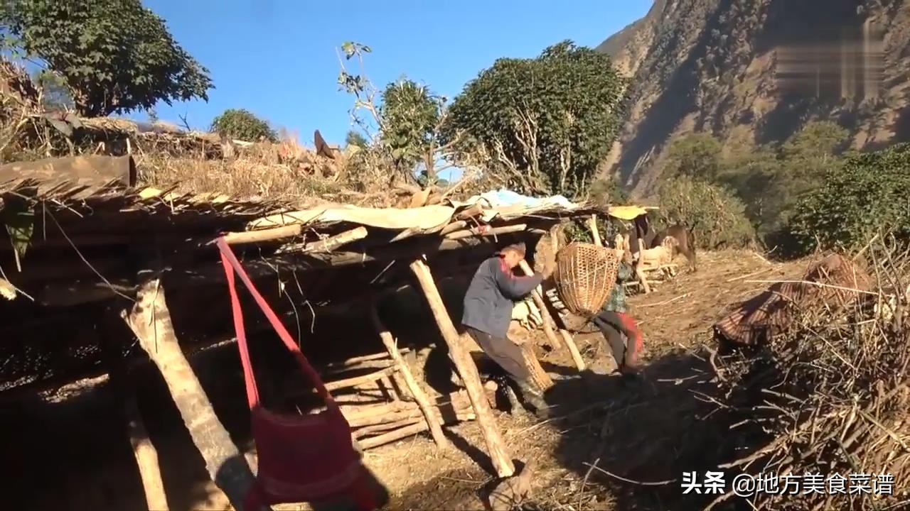 尼泊尔穷人的生活，炒菜用奶油，盐巴像石头，