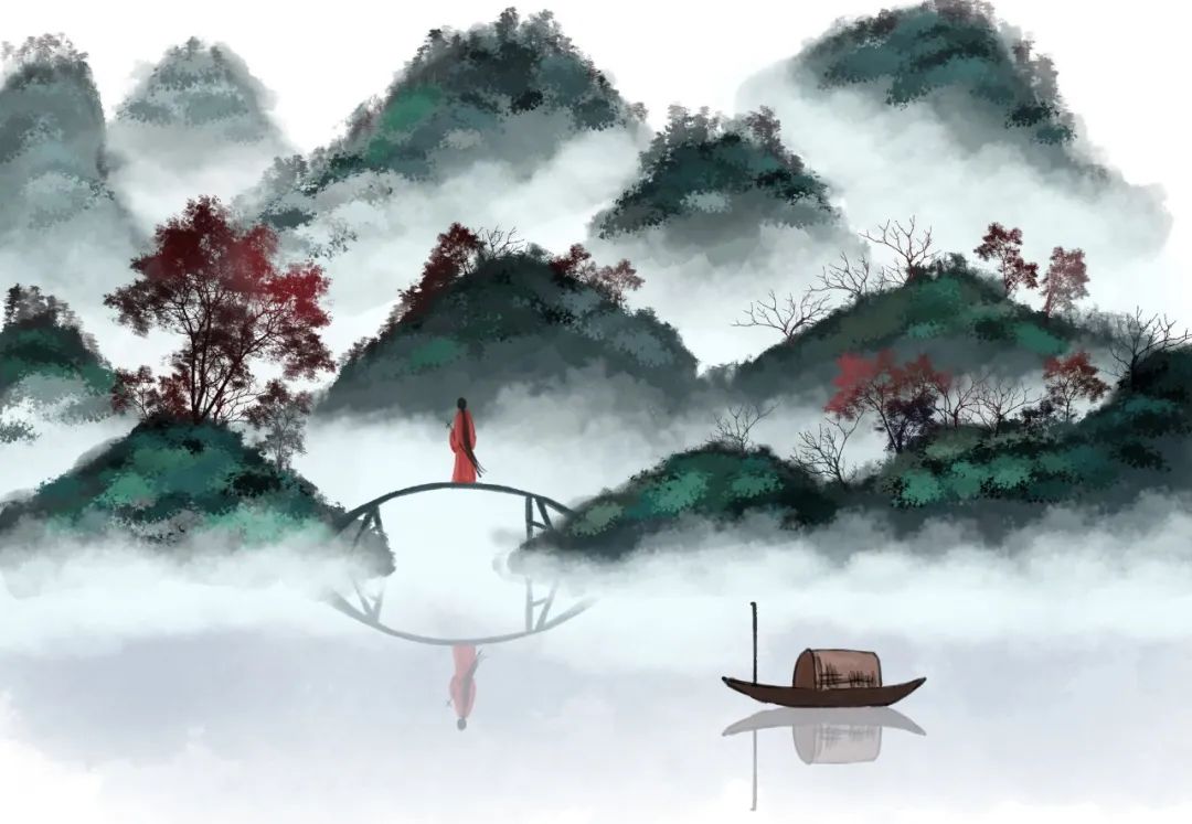 描写心情孤独的唯美诗句：旅馆寒灯独不眠，客心何事转凄然图片