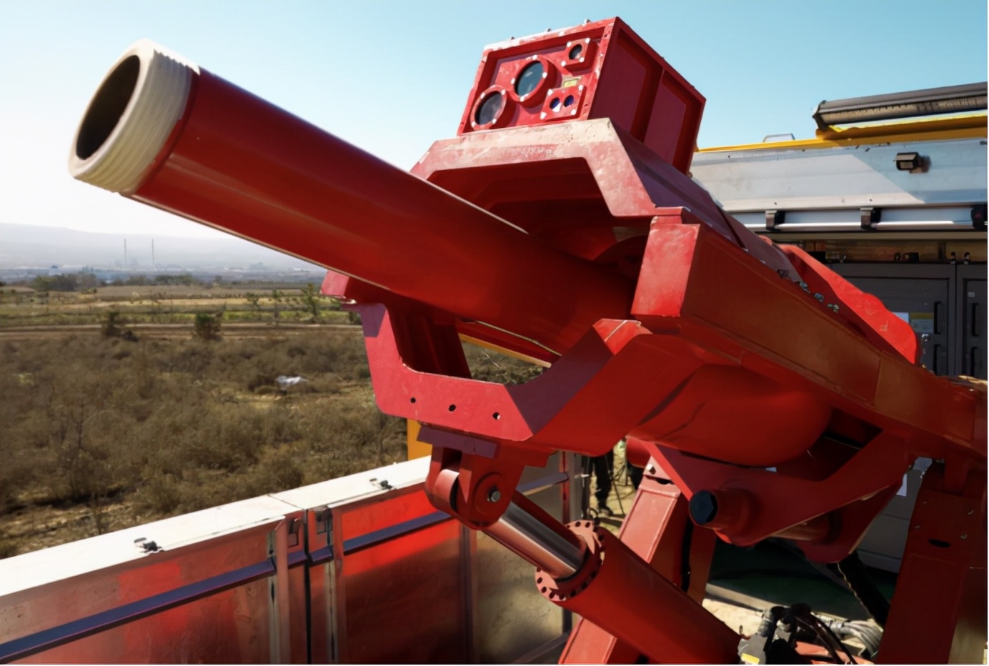 China uses guns to extinguish fires, implying that