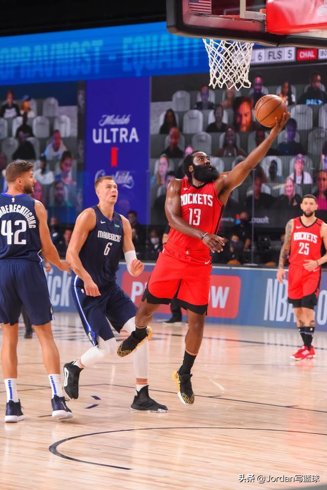 红队阵容劣势太大，哈登每场超神才能确保胜利