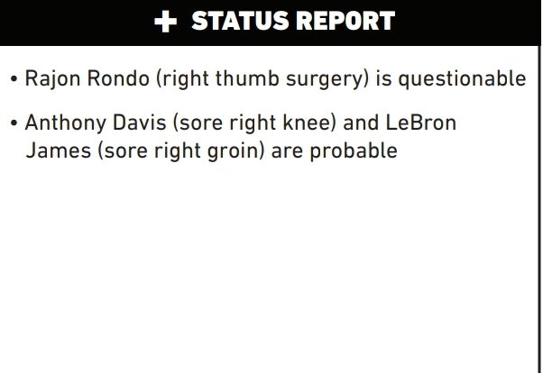 湖人G3傷情出爐！軟豆出戰成疑，詹眉仍有小傷，Lillard確認出戰！-黑特籃球-NBA新聞影音圖片分享社區