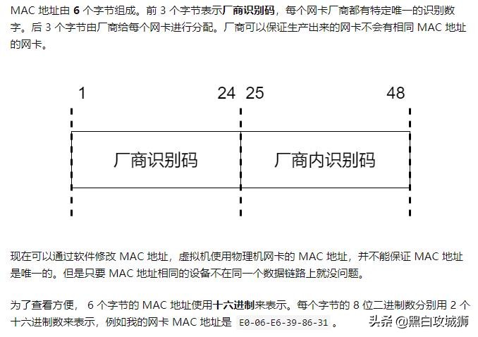 通俗講解IP地址與MAC地址區別聯系