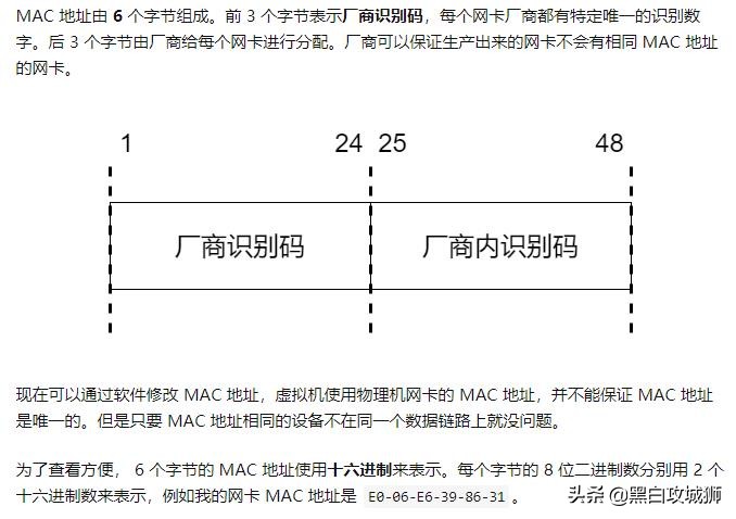 通俗讲解IP地址与MAC地址区别联系