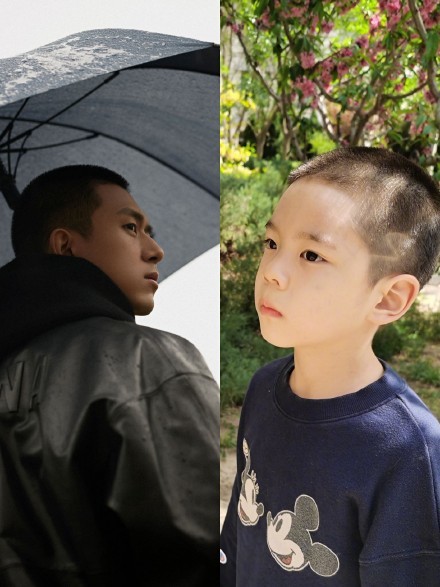 杜江久違曬兒子近照，7歲嗯哼撞臉“現男友”，被爸爸稱小李現