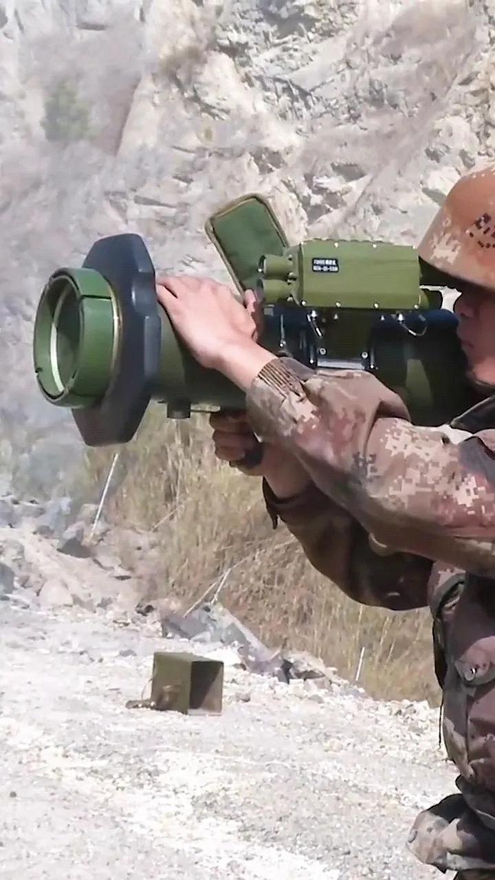 Our army is equipped with a new type of explosive rocket launcher ...