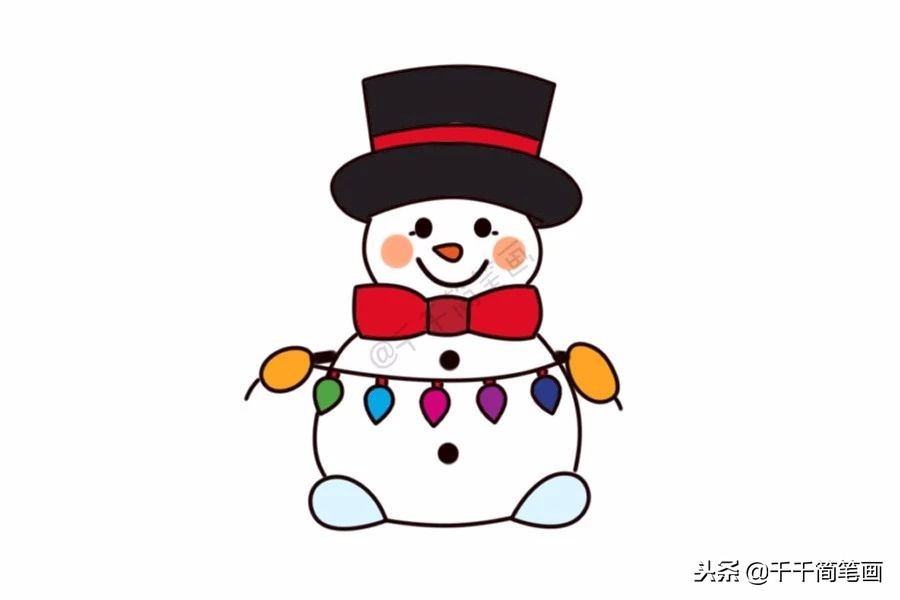 雪人简笔画视频图文教程