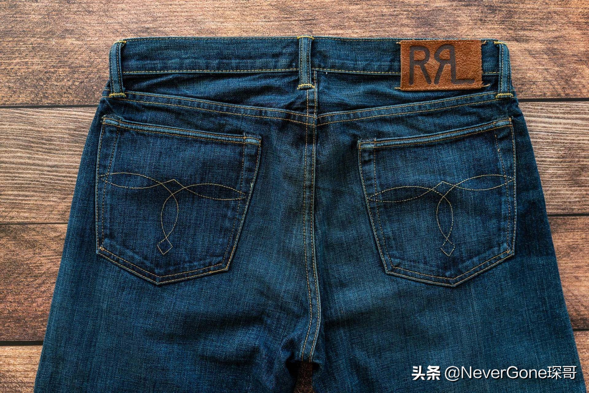 绕不开的袋花情节——一条RRL水洗赤耳牛仔裤