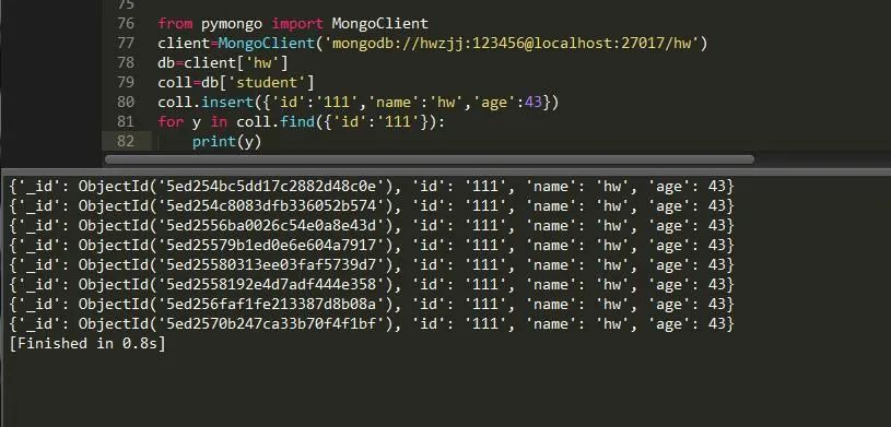 Python也能操作MongoDB数据库