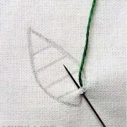 3种叶子的刺绣方法，针法分解，适合新手