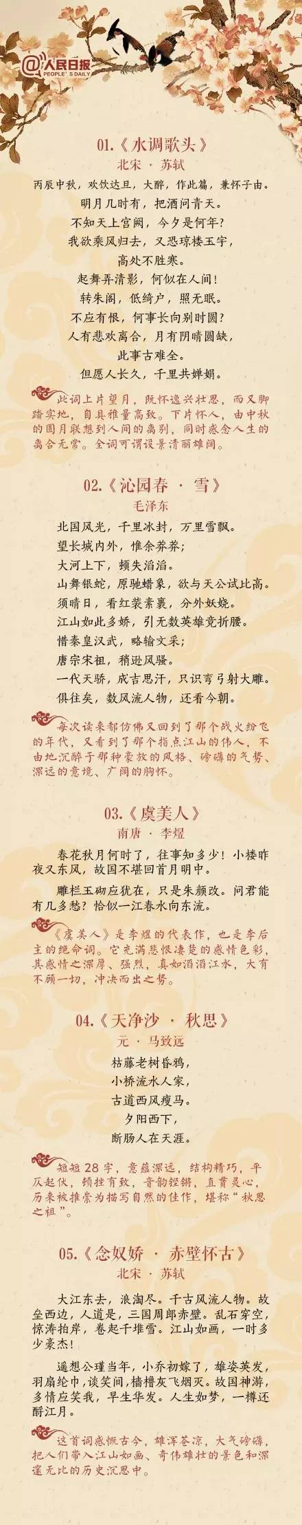 中国历史上高水平的40首诗词-第1张图片-诗句网