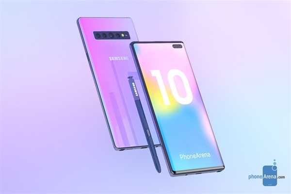 后置摄像头四摄 打孔屏！三星Note10外型完美还适用5G