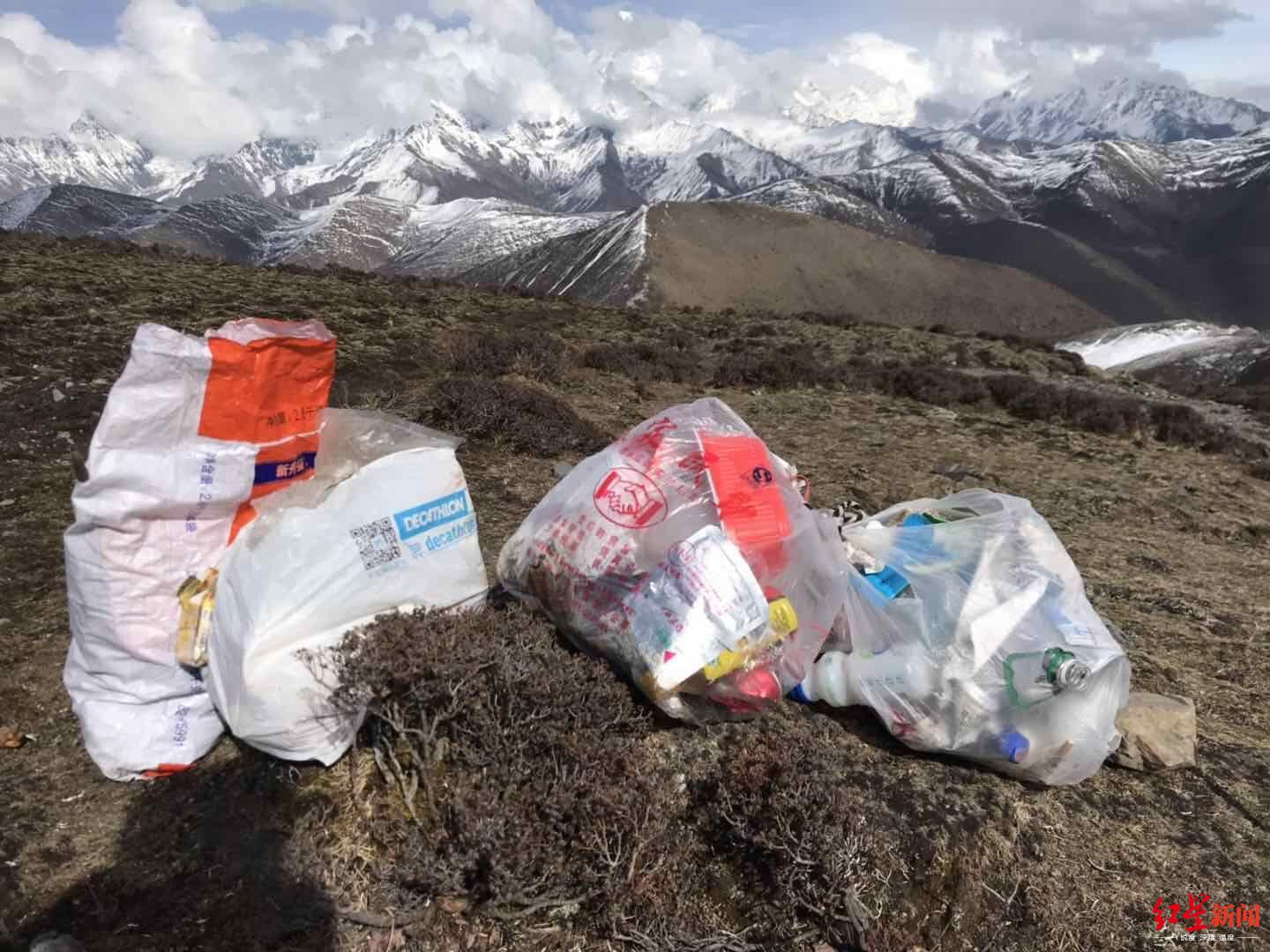 有人破坏“格聂之眼”他们却在海拔4500米的冷嘎措捡垃圾