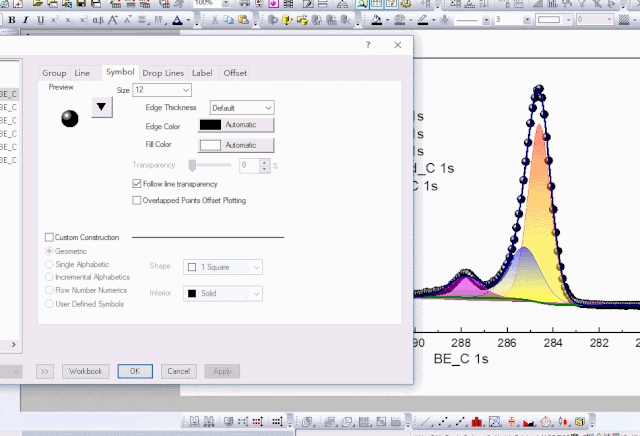 Origin如何美化XPS分峰后数据