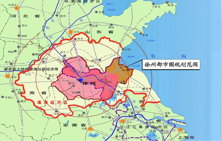 中国首个地跨四省的经合组织——徐州都市圈为