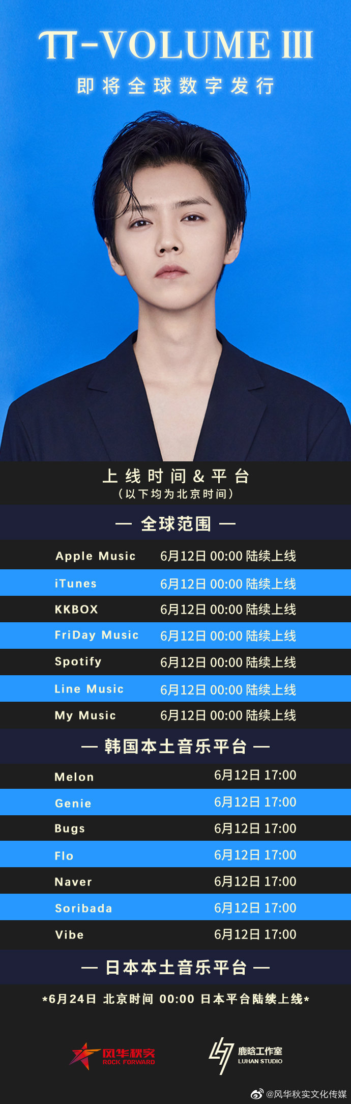 200605 海外芦苇各就位！鹿晗新专《-volume.3》将在