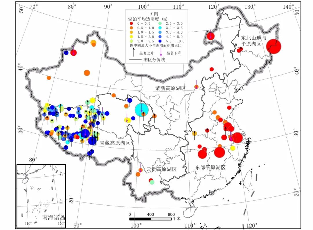 天眼看湖库：自2000年以来中国大型湖库透明度变化分析丨观天测地