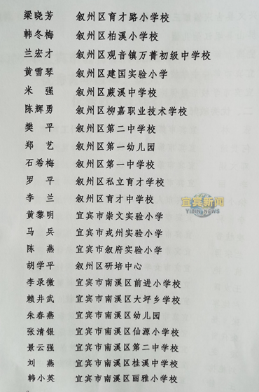 幸而有您！宜宾这些教师被市委市政府通报表扬了