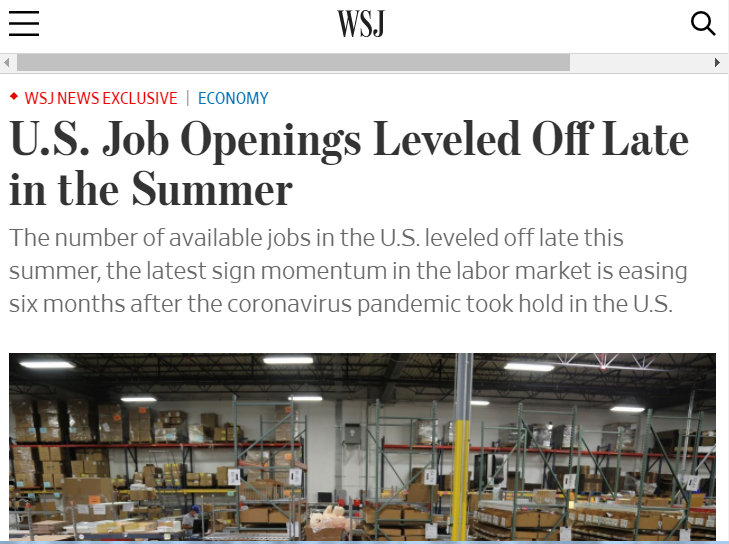 北美观察丨美国空缺岗位增加缓慢 劳动力市场依旧“僧多粥少”