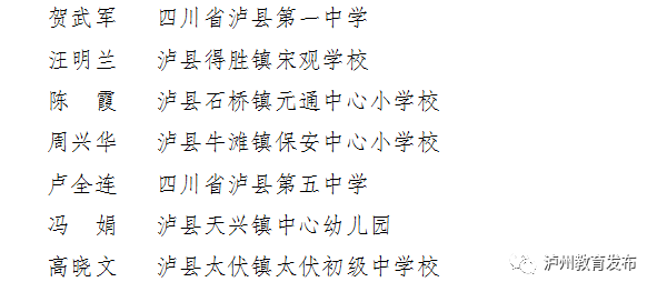 教师节丨泸州新时代最美教师名单出炉！还有这些教师、班主任受表扬