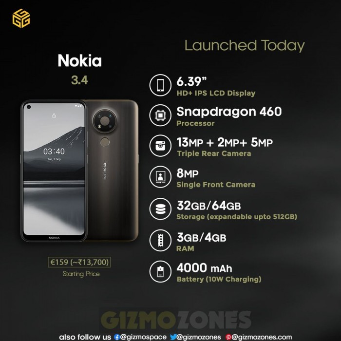 HMD发布Nokia 2.4/3.4入门机：承诺2年系统更新/3年安全更新