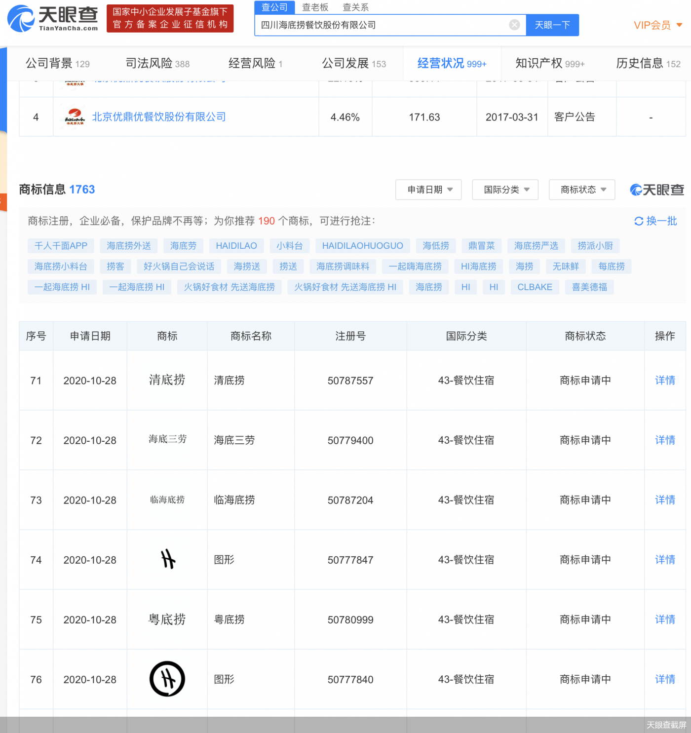 推荐|海底捞申请“池底捞”“海底捡”等商标，业内人士：或与此前商标侵权有关