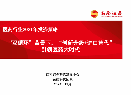医药行业2021年投资策略：2019年医疗卫生支出GDP占比6.6%（可下载）
