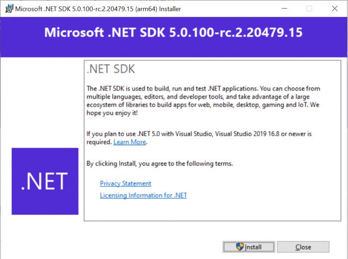 .NET 5.0 正式版发布：应用可在ARM64设备上原生运行