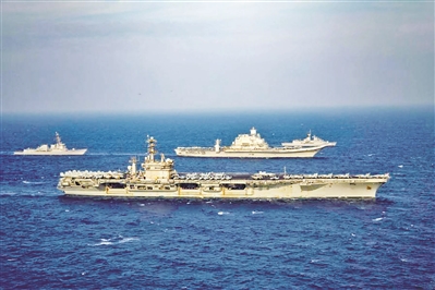 美日印澳演習草草收場印航母引起美國媒體不滿：果斷用圖片回應