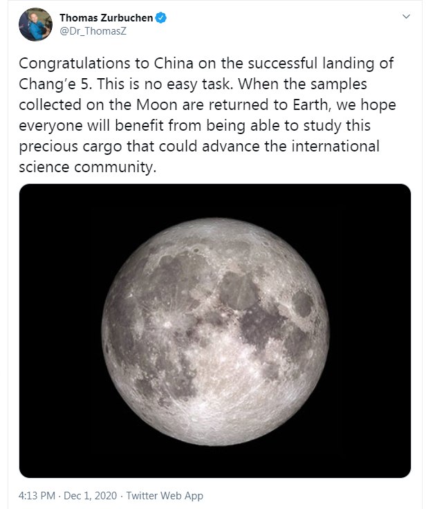 英国广播公司：中国已经成功地对月球进行了另一次探测