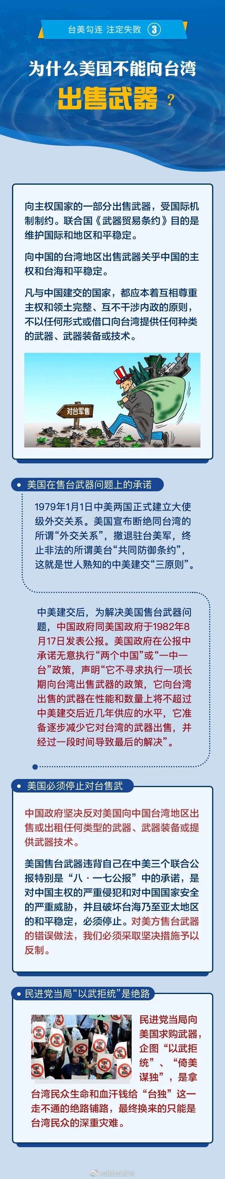 为什么美国不能向台湾出售武器？