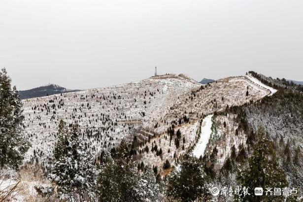 After Jinan snow panoramic graph! One pink uprise looks far, label with camera lens 2020 of yours