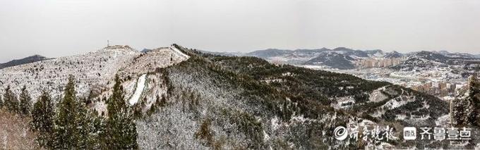 After Jinan snow panoramic graph! One pink uprise looks far, label with camera lens 2020 of yours