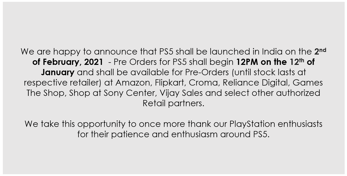 索尼宣布PS5将于2月在印度发售 售价约4461元人民币
