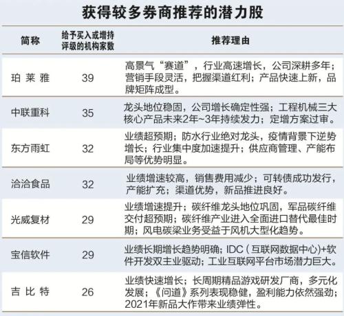 2021买啥？这二十大潜力股值得收藏