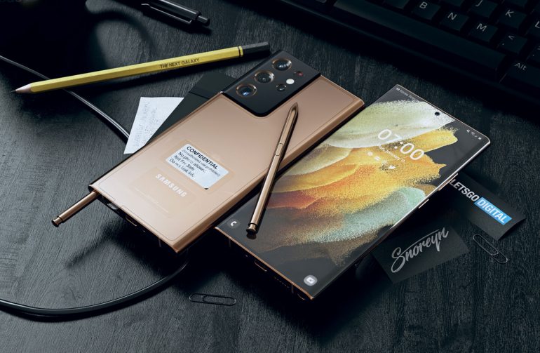 三星Galaxy Note 21 Ultra 5G渲染圖亮相