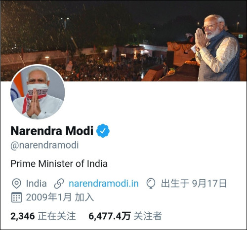 特朗普推特账号被封后，印度媒体发现自家总理拿了个“第一”