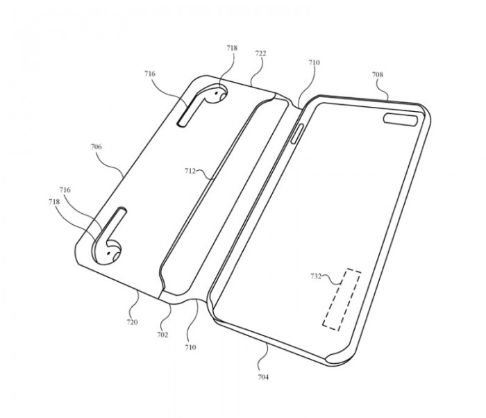 Patent indication apple is considering to be able to give the IPhone mobile phone that AirPods charges case
