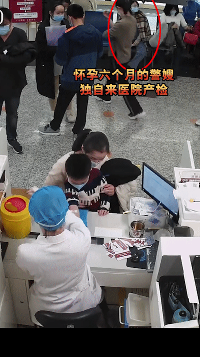民警帶嫌疑人體檢卻偶遇懷孕6個月的妻子獨自產(chǎn)檢 網(wǎng)友：感動中心疼