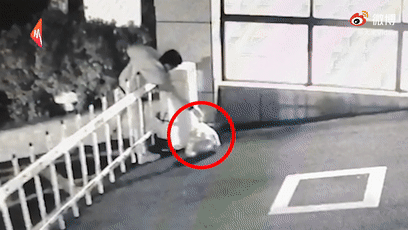 神秘男深夜多次往這里丟東西，為啥？