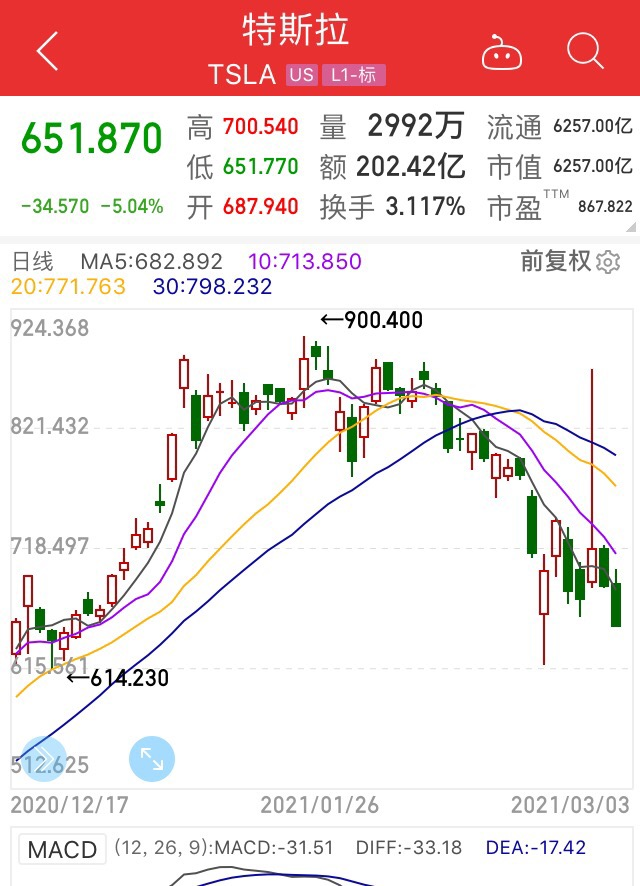 厲害！這輛“國民神車”擊敗特斯拉，首次拿下全球電動車型銷冠！特斯拉再跌5%，市值較最高點縮水1.35萬億元